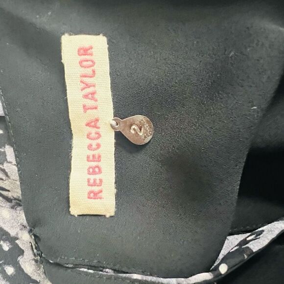 Rebecca Taylor Womens Black Multi Summer Storm Silk Shift Dress Size 2 - Picture 5 of 8